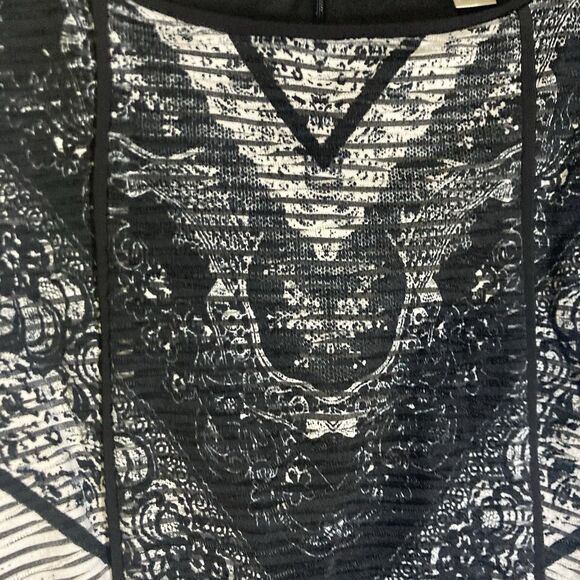 ANN TAYLOR LOFT black white chevron artsy scoop neck sleevless shift dress 4 - Picture 5 of 10